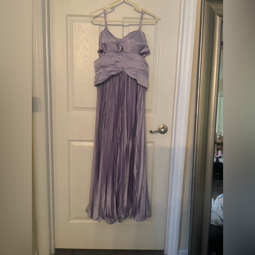 Light Purple Pleated Maxi Dress | Spaghetti Strap | Formal | Bridesmaid